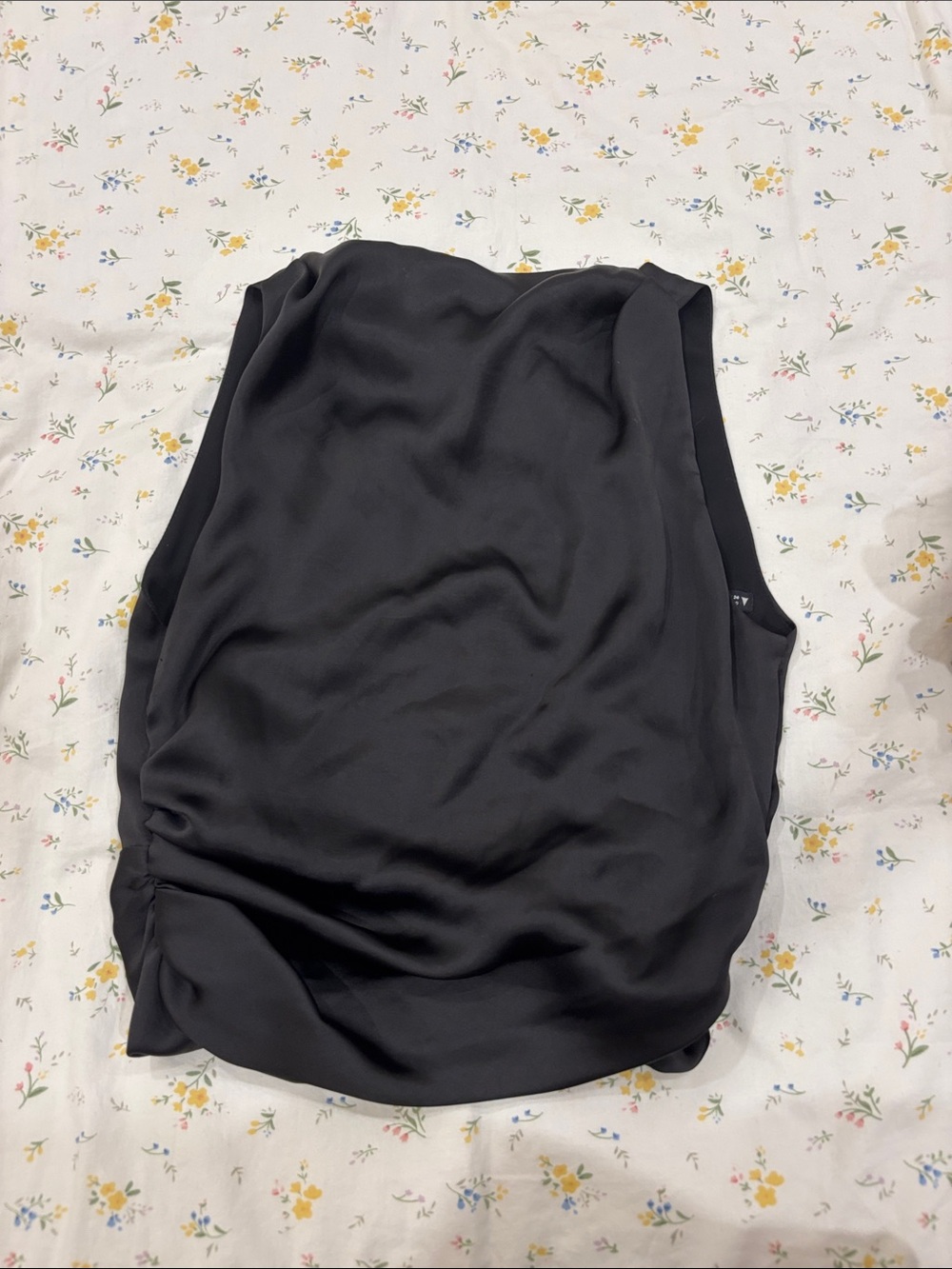 Zara Black Backless Boat Neck Top
